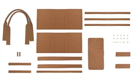 handmade leather Garden bag diy kit image