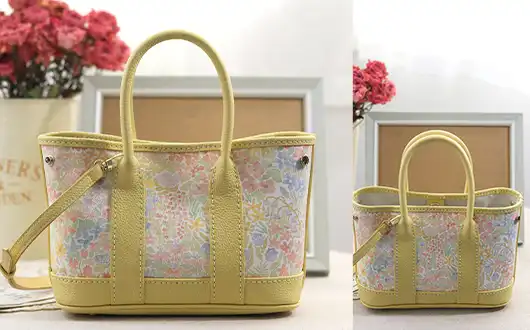Personalized Floral & Leather Commuter Bag