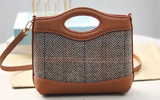 Handmade DIY patchwork bag overall view