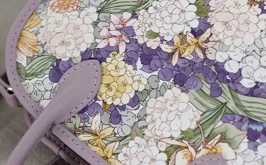 Detailed View of the Hydrangea Floral Fabric